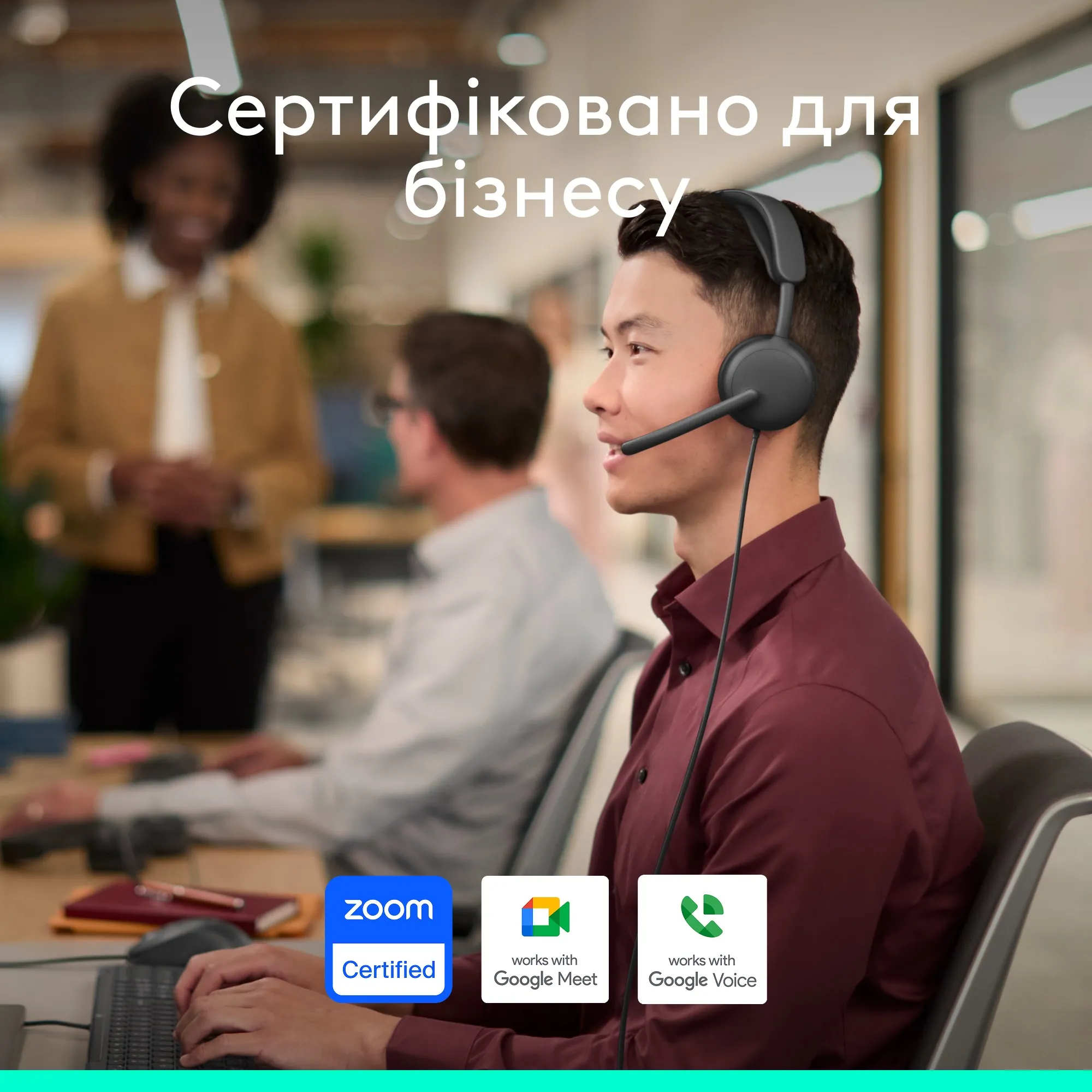 Купить Наушники Logitech Zone Wired 2 for Business USB Graphite UC version (981-001618) - фото 6