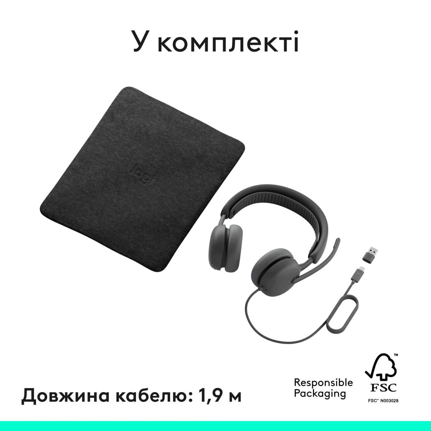 Купить Наушники Logitech Zone Wired 2 for Business USB Graphite UC version (981-001618) - фото 15