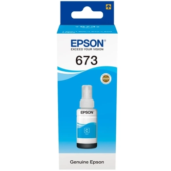 Купити Оригінальні чорнила Epson 673 cyan 70мл L800/1800 (C13T67324A) - фото 1