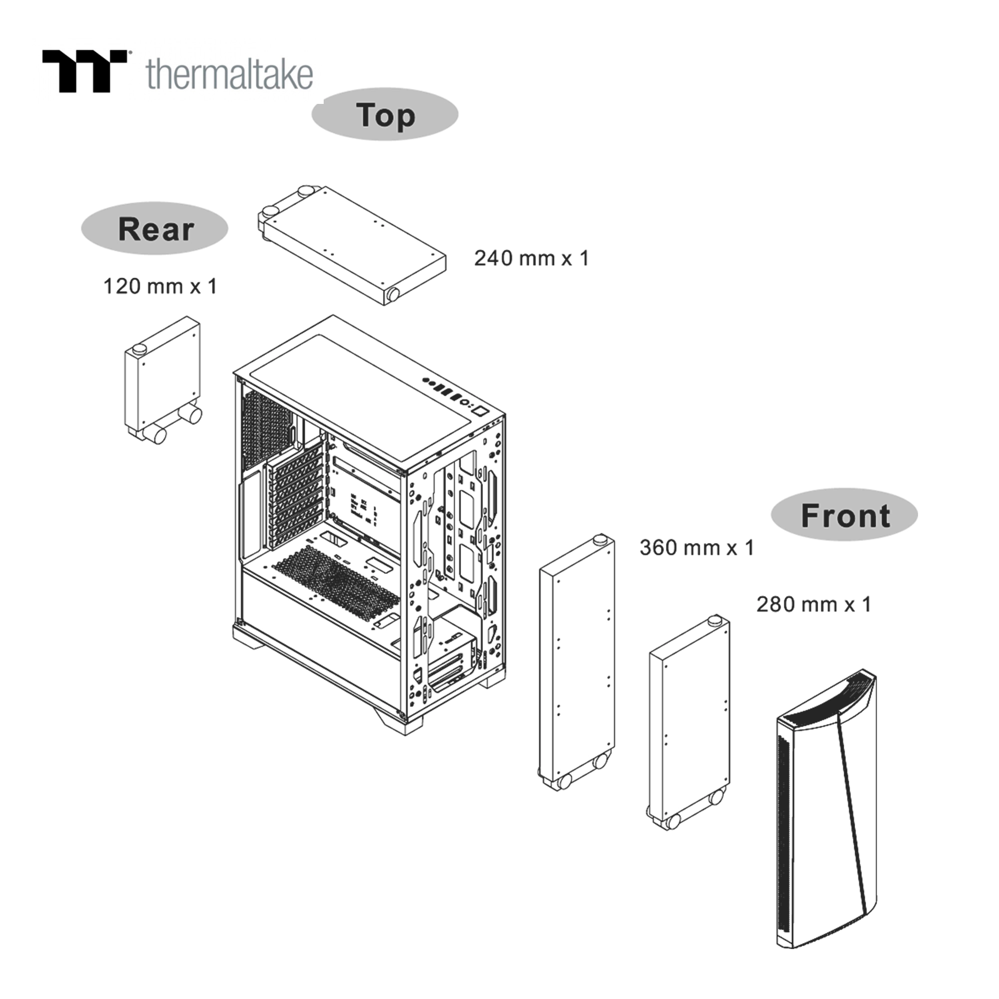 Купить Корпус Thermaltake H350 TG Black RGB (CA-1R9-00M1WN-00) - фото 7