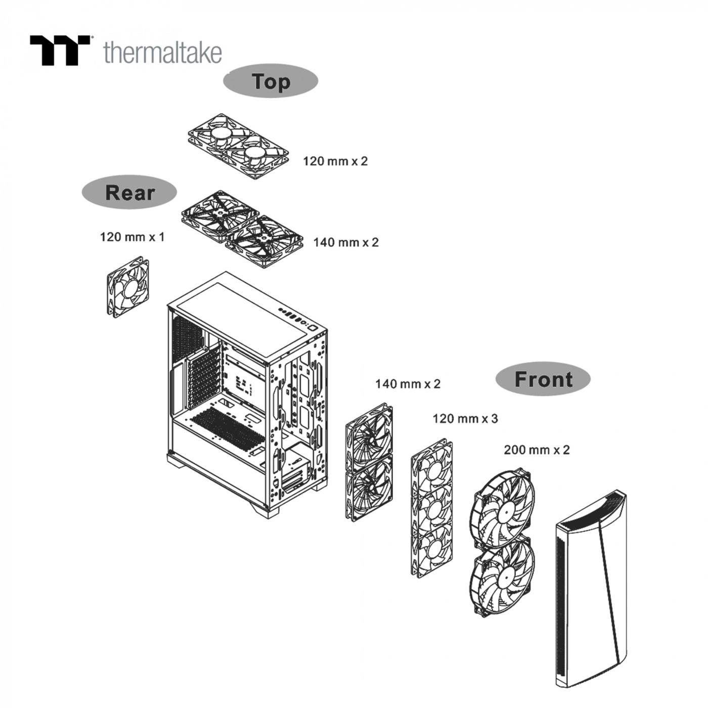 Купить Корпус Thermaltake H350 TG Black RGB (CA-1R9-00M1WN-00) - фото 8