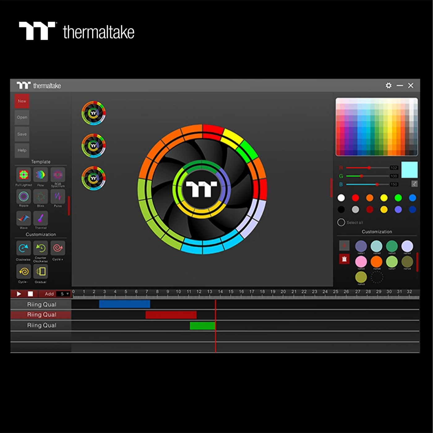 Купить Вентилятор Thermaltake Riing Quad 12 RGB Radiator Fan TT Premium Edition (CL-F088-PL12SW-C) - фото 5