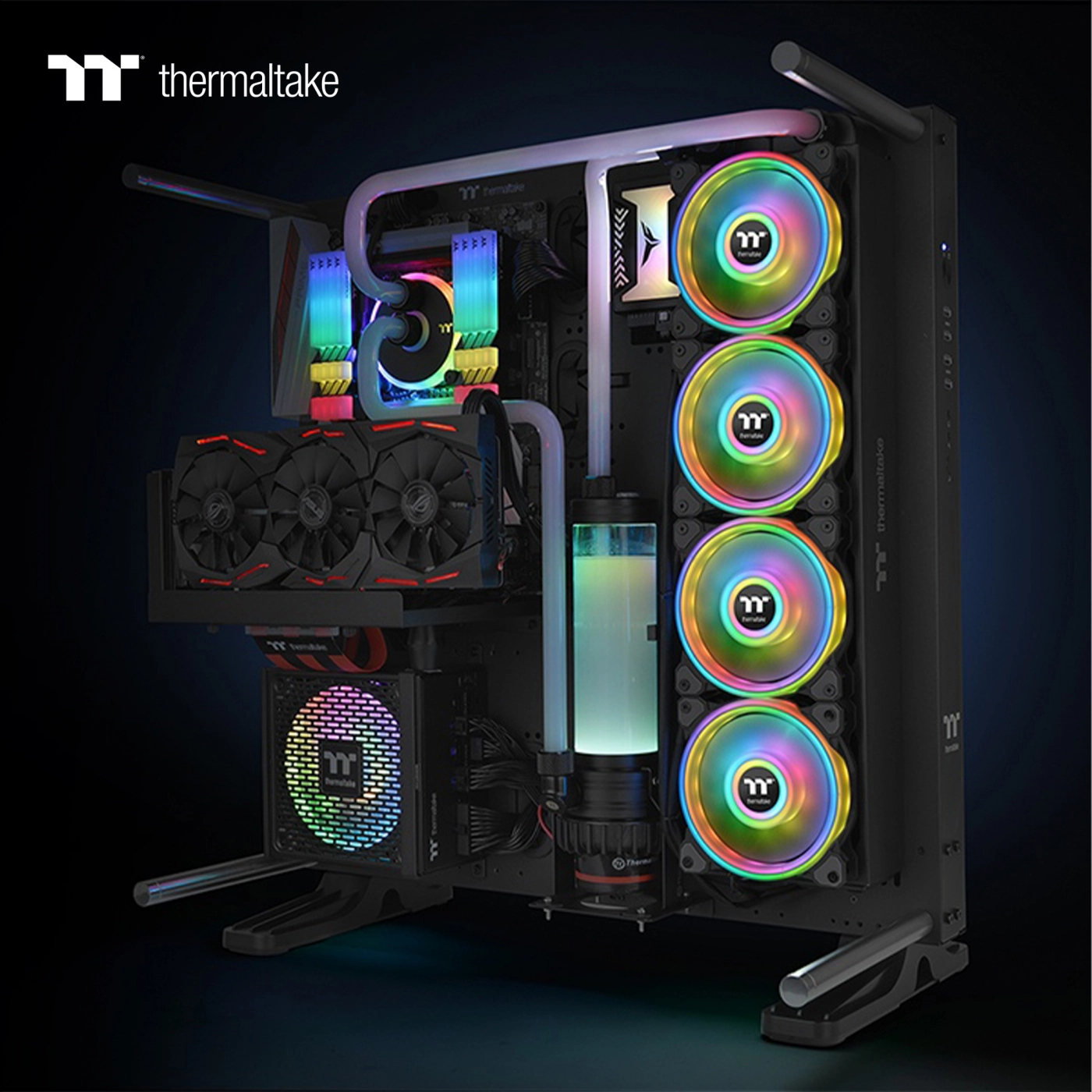 Купить Вентилятор Thermaltake Riing Quad 14 RGB Radiator Fan TT Premium Edition (CL-F089-PL14SW-C) - фото 4