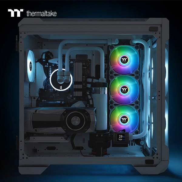 Купить Набор вентиляторов Thermaltake Pure Duo 12 ARGB Sync Radiator Fan (2-Fan Pack)-White (CL-F097-PL12SW-A) - фото 6