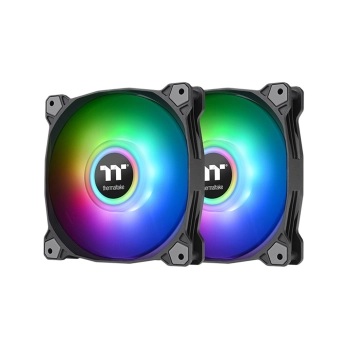 Купити Набір вентиляторів Thermaltake Pure Duo 14 ARGB Sync Radiator Fan (2-Fan Pack)-Black (CL-F116-PL14SW-A) - фото 1