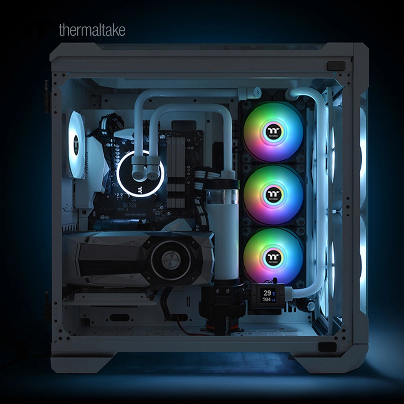 Купить Набор вентиляторов Thermaltake Pure Duo 14 ARGB Sync Radiator Fan (2-Fan Pack)-Black (CL-F116-PL14SW-A) - фото 6