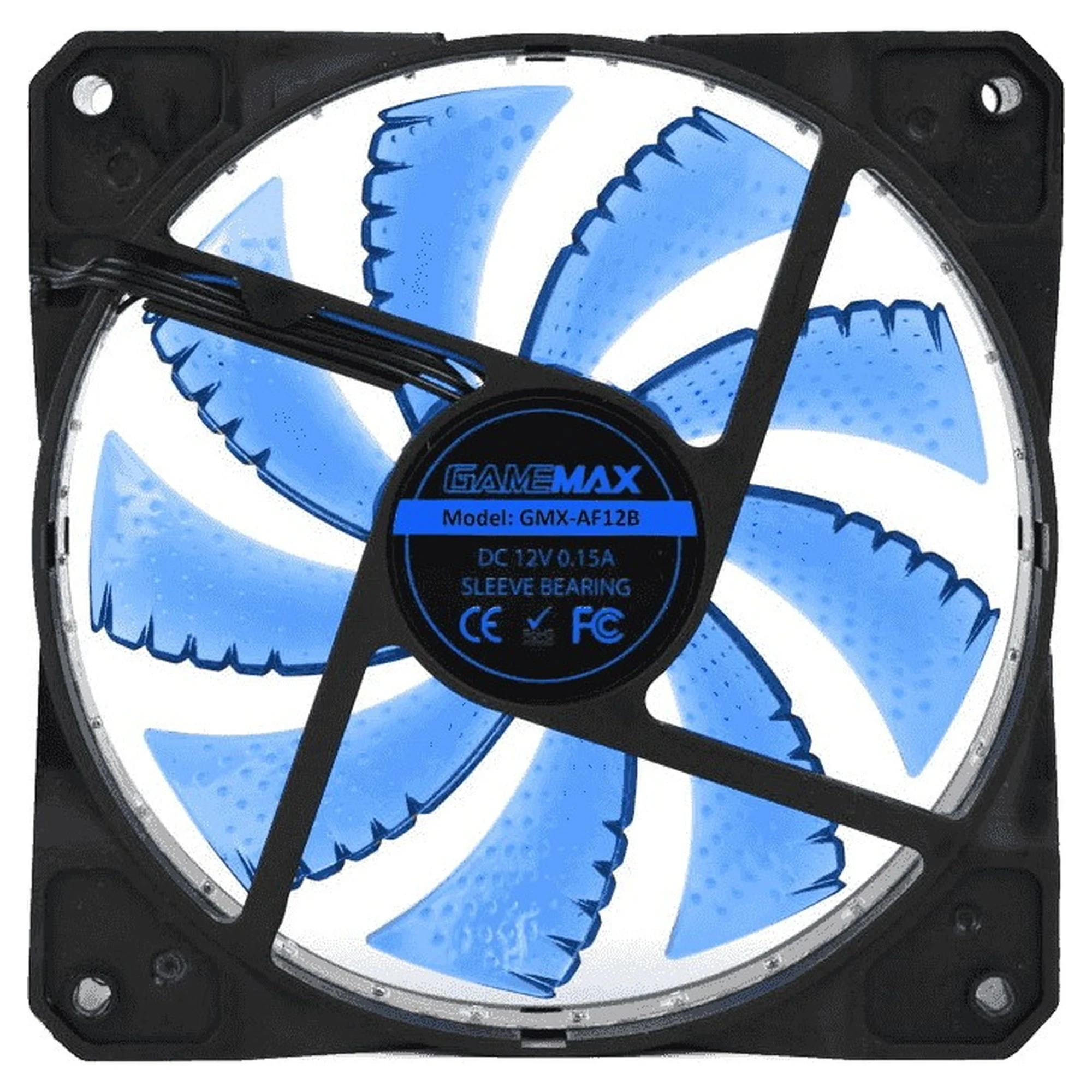 Купить Вентилятор GAMEMAX GMX-AF12B 15 Blue LED 3pin+MOLEX - фото 4