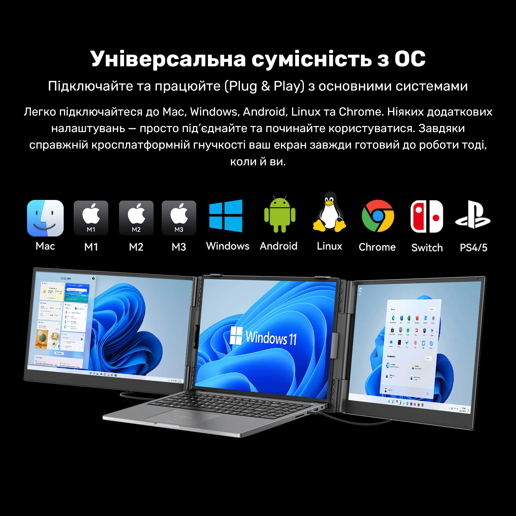 Купить Монитор портативный 15.3" Blackview DCM8 Dual Grey (BVDCM8) - фото 18
