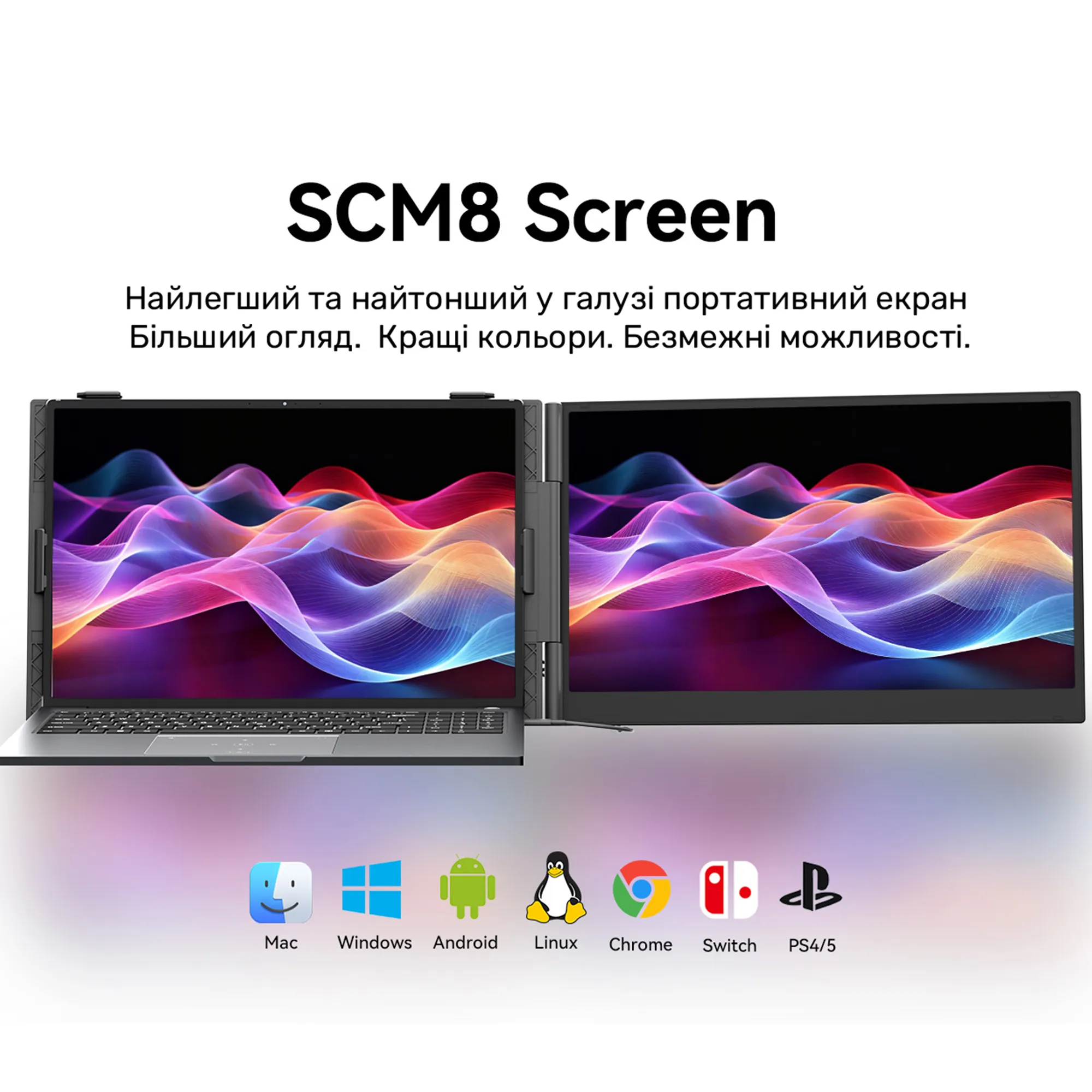 Купить Монитор портативный 15.3" Blackview SCM8 Single Grey (BVSCM8) - фото 7