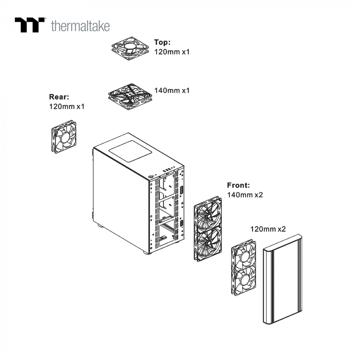 Купить Корпус Thermaltake V150 TG Black ARGB Breeze (CA-1R1-00S1WN-02) - фото 9