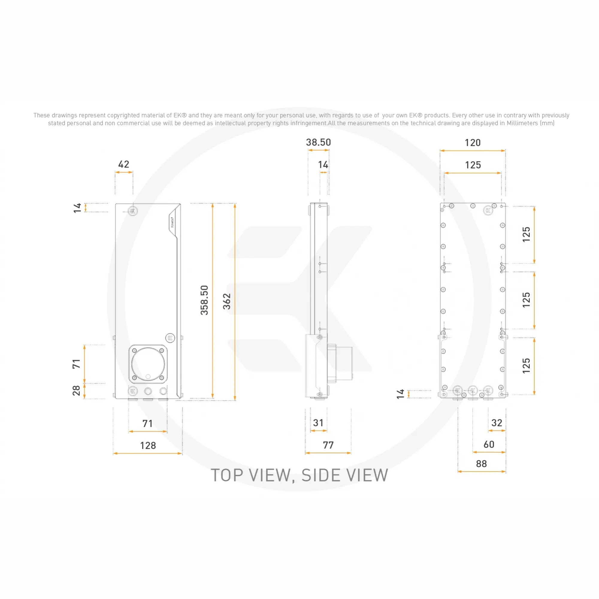 Купити Помпа з резервуаром EKWB EK-Quantum Kinetic³ FLT 360 D5 PWM D-RGB - Plexi (3831109880739) - фото 6