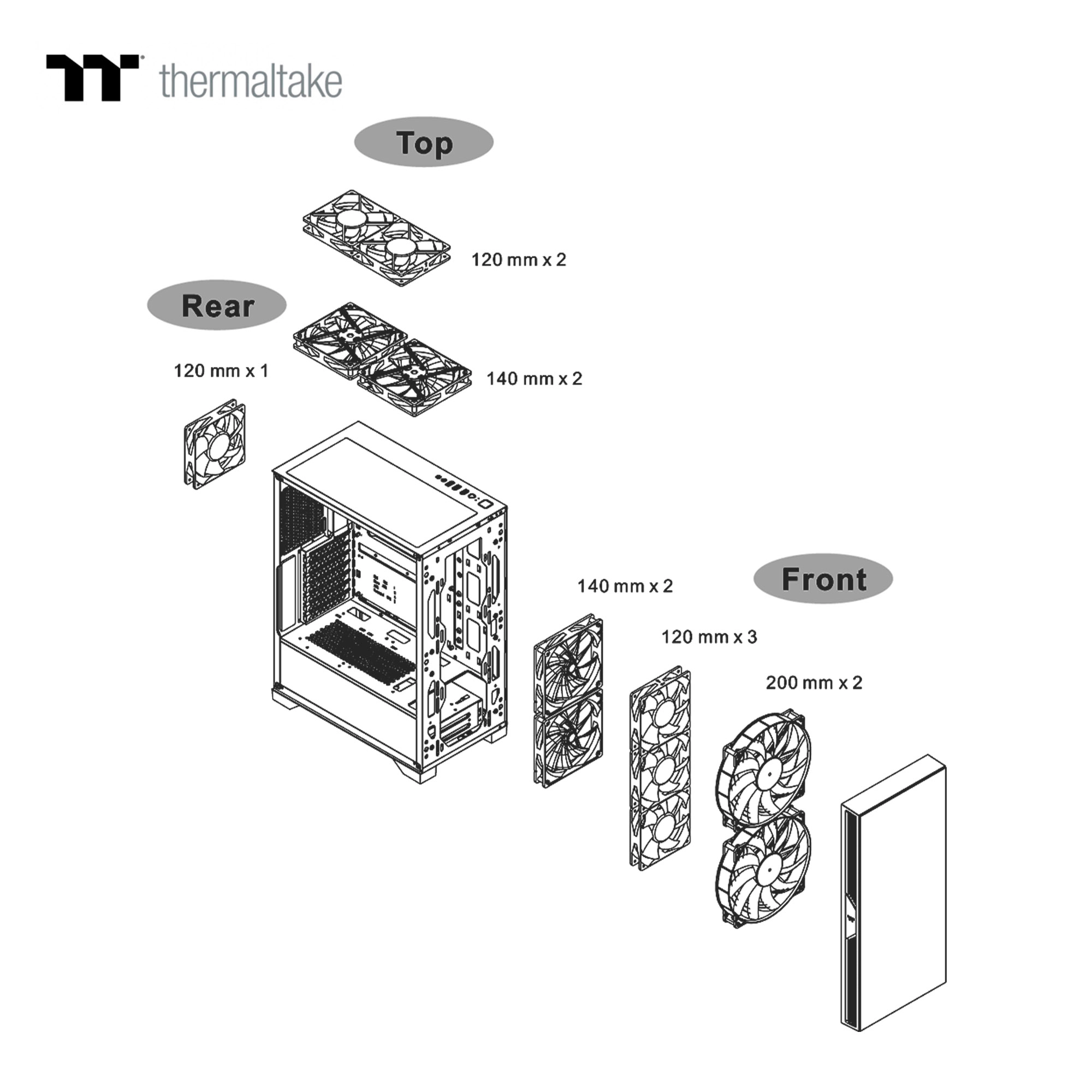 Купить Корпус Thermaltake Versa T35 TG Black RGB (CA-1R7-00M1WN-00) - фото 14