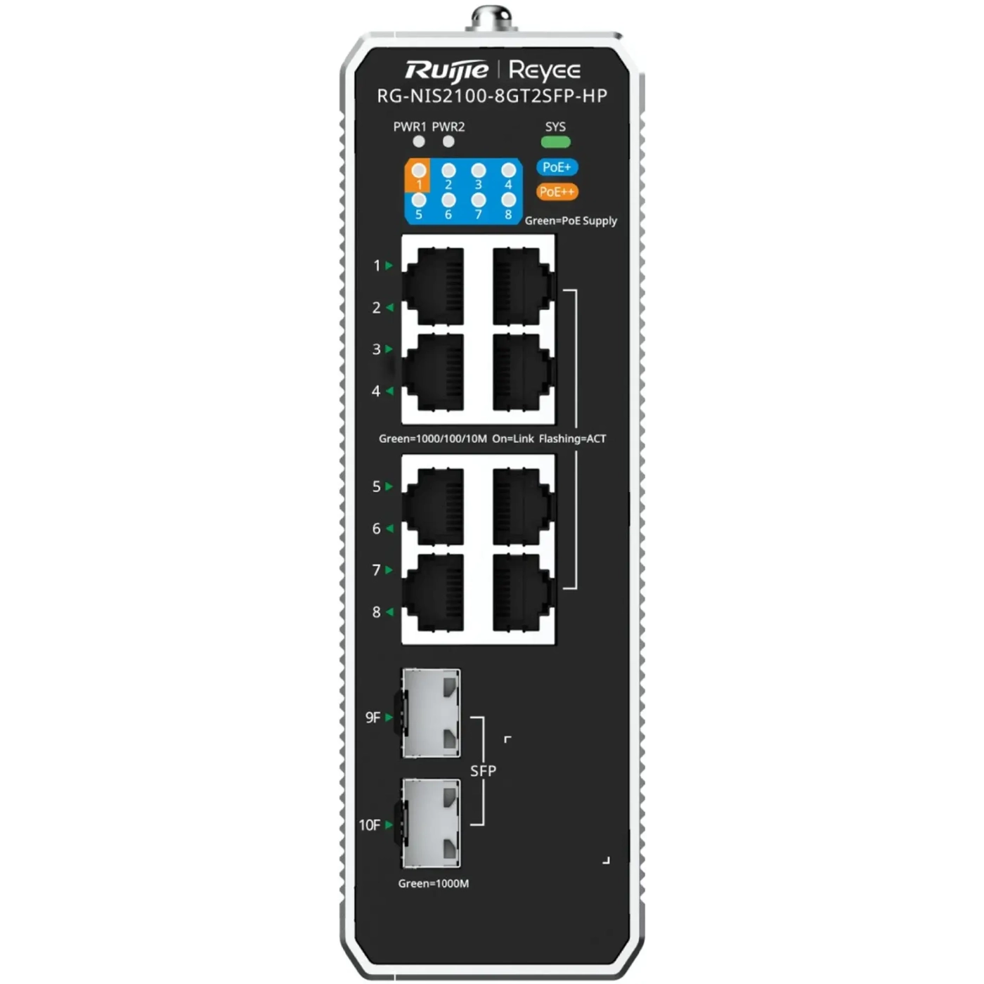 Купить Коммутатор Ruijie Reyee (RG-NIS2100-8GT2SFP-HP) - фото 2
