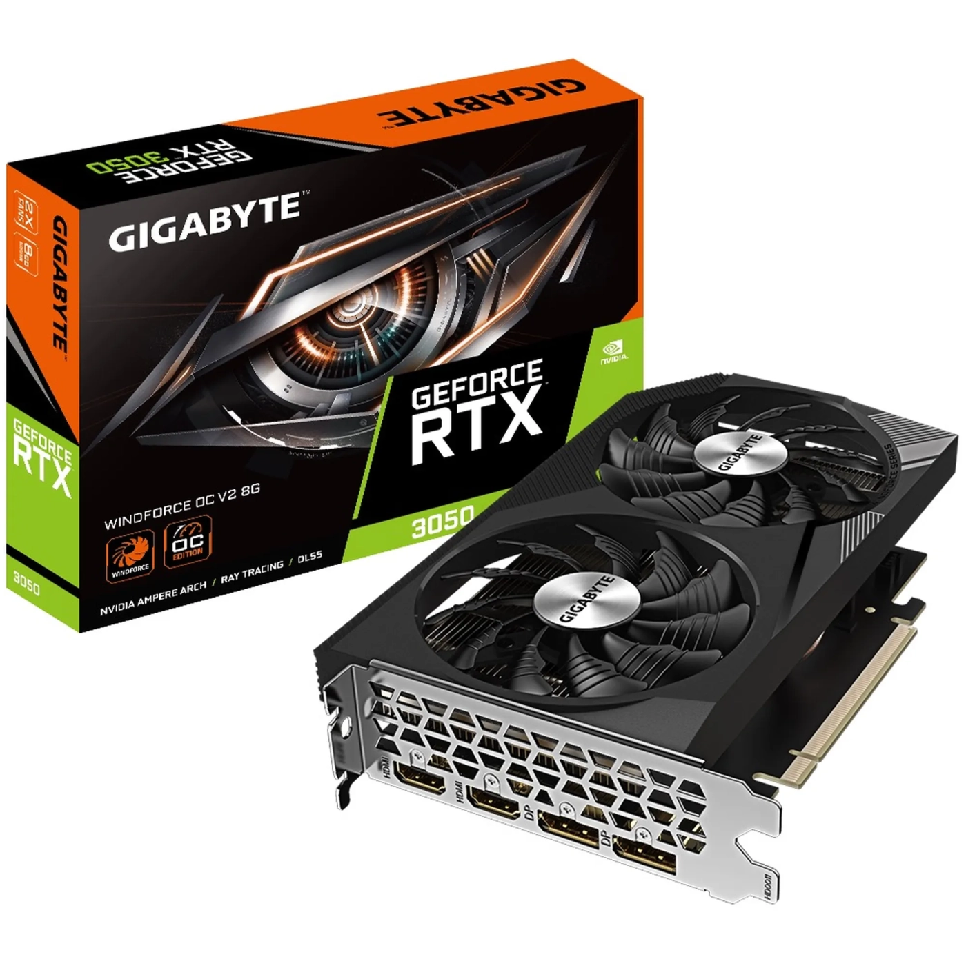 Купити Відеокарта GIGABYTE Nvidia GeForce RTX 3050 WINDFORCE OC V2 8 GB (GV-N3050WF2OCV2-8GD) - фото 7