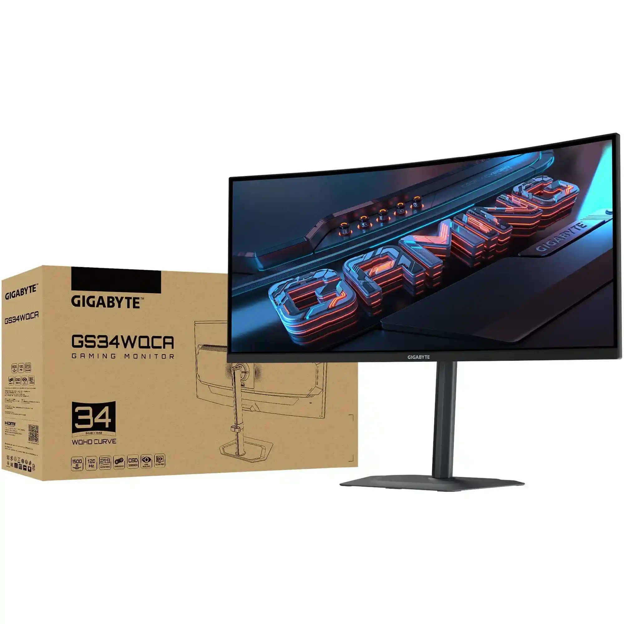 Купити Монітор 34" Gigabyte GS34WQCA Gaming Monitor (GS34WQCA EK) - фото 8