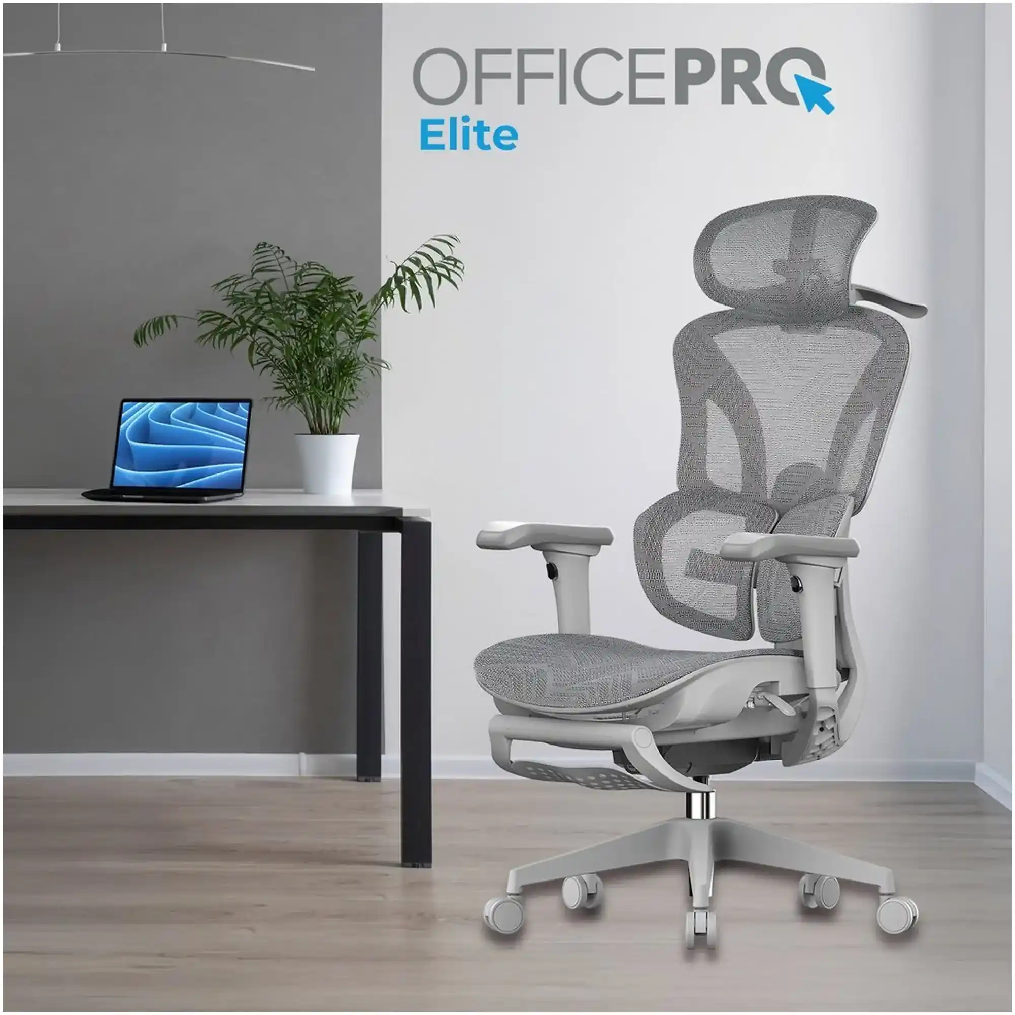 Купити Крісло офісне Officepro Elite Grey (OC950G) - фото 9
