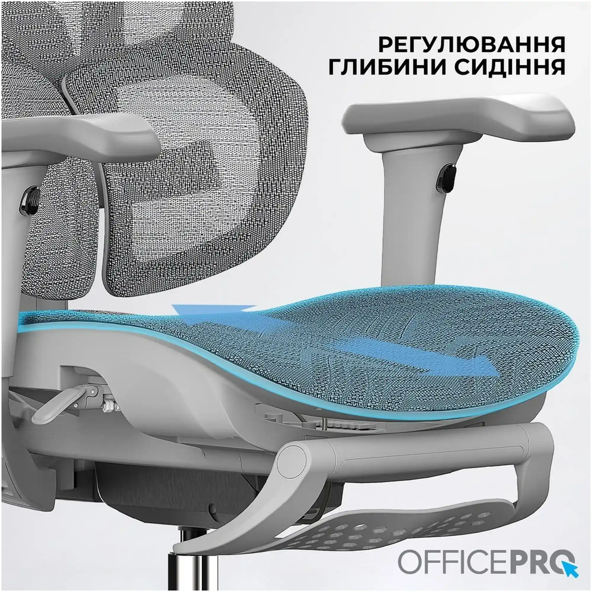 Купити Крісло офісне Officepro Elite Grey (OC950G) - фото 14