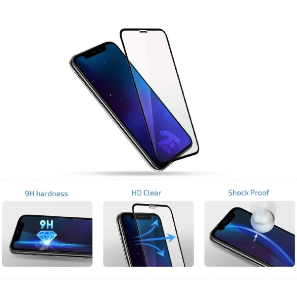 Купить Защитное стекло 2E для iPhone 15 Pro 2.5D FCFG (1 Pack) Black border (2E-IP-15P-6.1-SMFCFG-BB) - фото 3