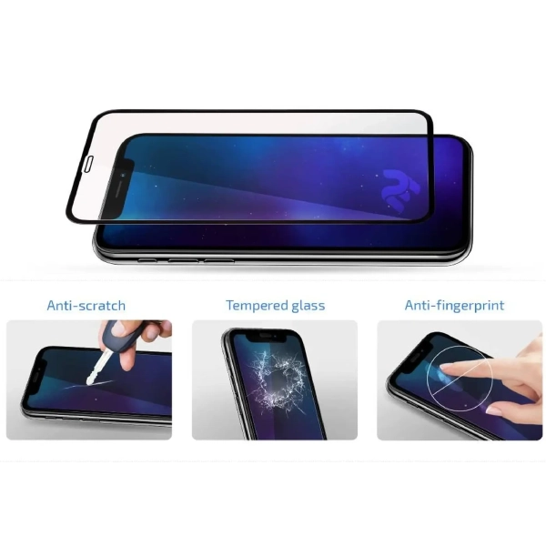 Купить Защитное стекло 2E для iPhone 15 Pro 2.5D FCFG (1 Pack) Black border (2E-IP-15P-6.1-SMFCFG-BB) - фото 4
