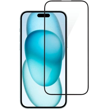 Купить Защитное стекло 2E для iPhone 15 2.5D FCFG (1 Pack) Black border (2E-IP-15.-6.1-SMFCFG-BB) - фото 1