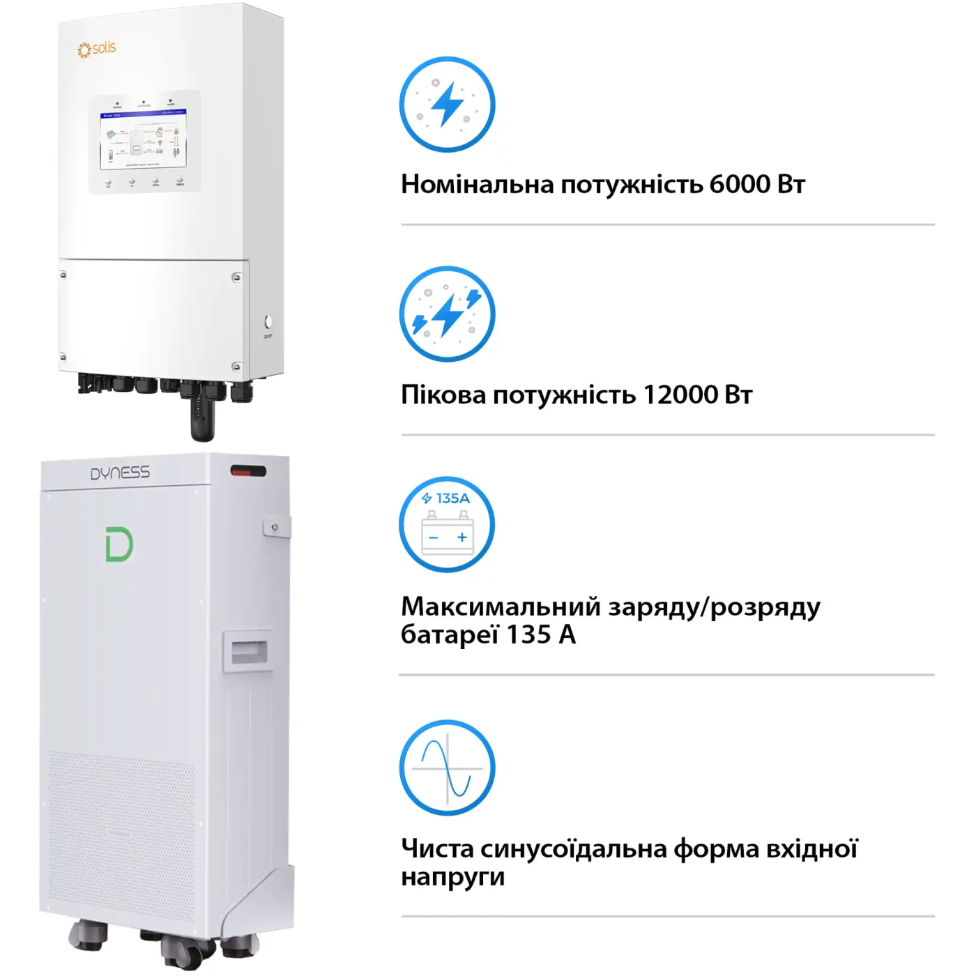 Купити Система зберігання енергії Solis SV-1SL6K1-SV14.3K1-1 6kW 14.3kWh 1BAT LiFePO4 ≥6000 циклів (SV-1SL6K1-SV14.3K1-1) - фото 3