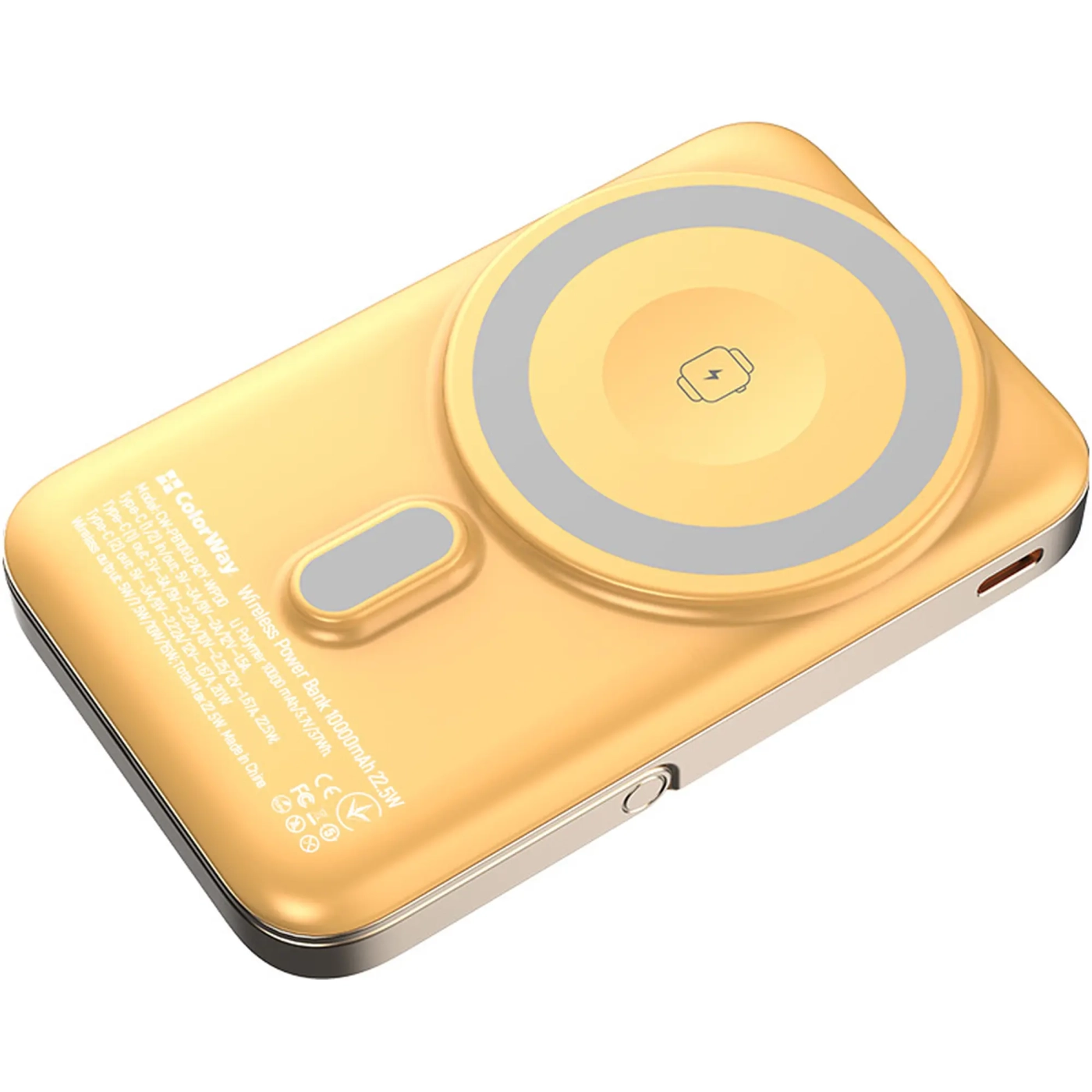Купити Павербанк УМБ ColorWay 10000mAh 22.5W (CW-PB100LPA2Y-WPDD) - фото 2