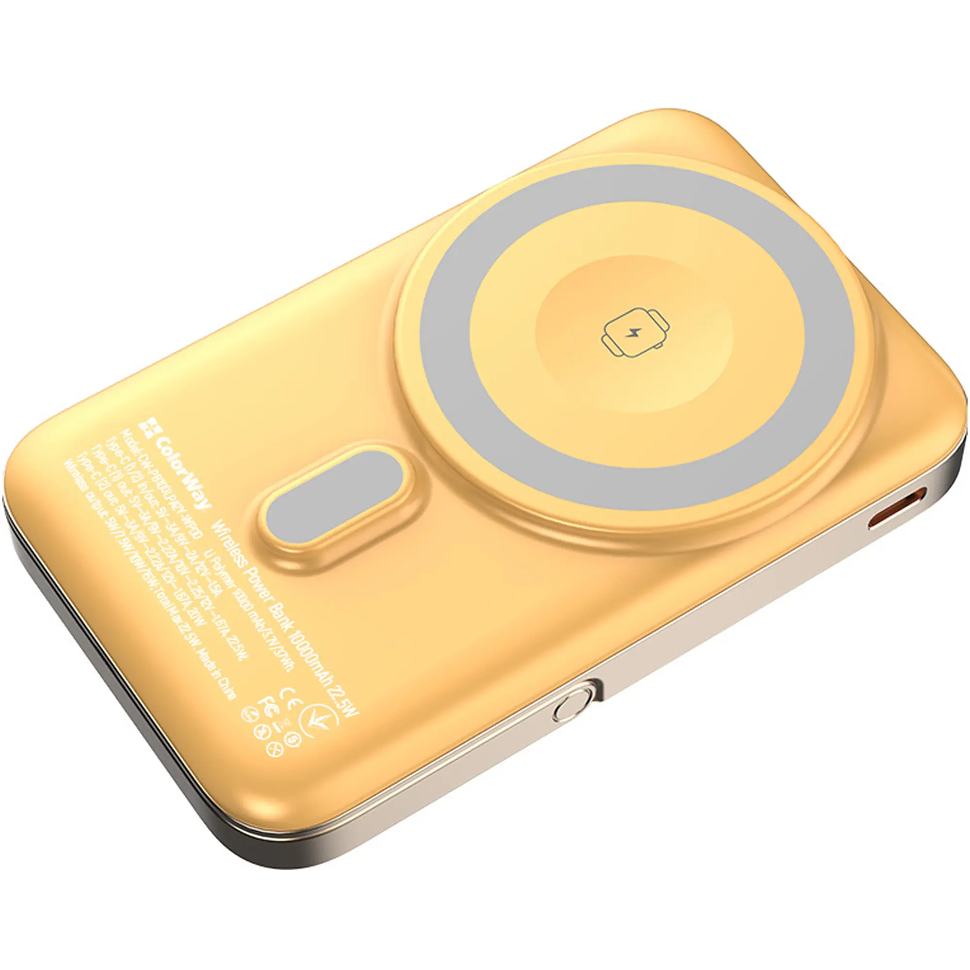 Купити Павербанк УМБ ColorWay 10000mAh 22.5W (CW-PB100LPA2Y-WPDD) - фото 2