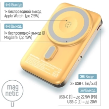 Купити Павербанк УМБ ColorWay 10000mAh 22.5W (CW-PB100LPA2Y-WPDD) - фото 6