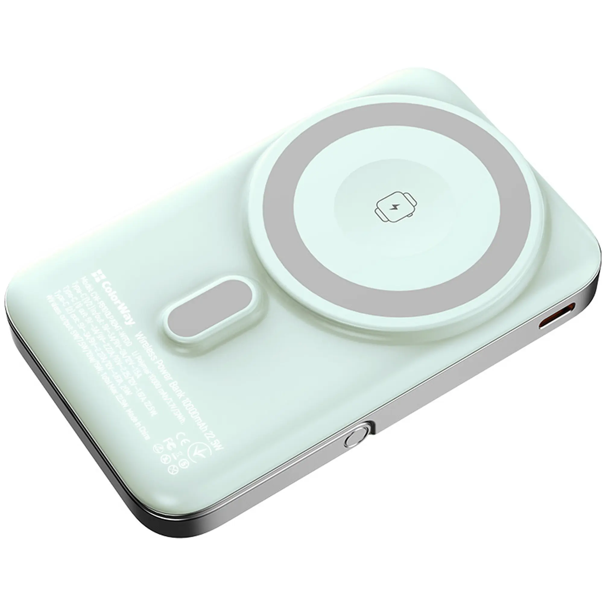 Купити Павербанк УМБ ColorWay 10000mAh 22.5W Aquamarine (CW-PB100LPA2MT-WPDD) - фото 2