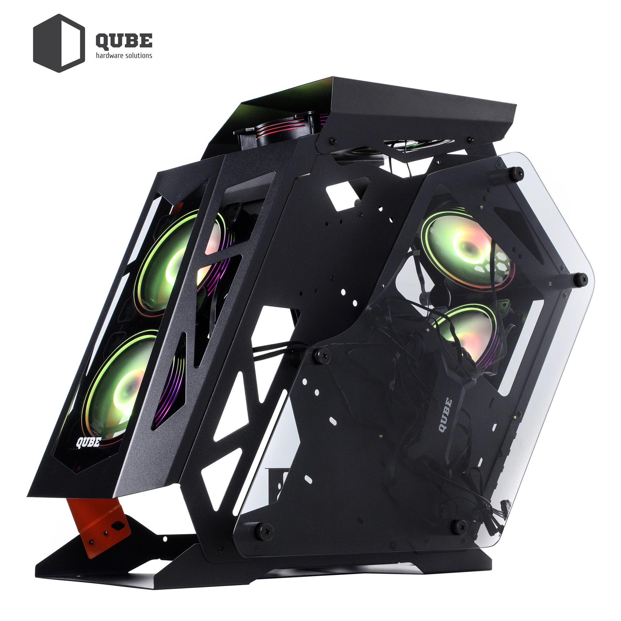 Купити Корпус QUBE STALKER Black-Orange (STALKER_FMBU3) + набор кабелей для БП QUBE Black-Orangе (QBWSET24P2x8P2x8PBO) - фото 4