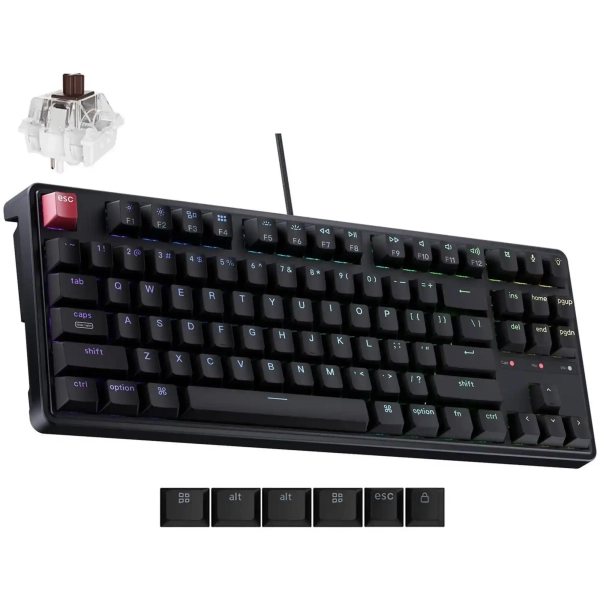 Купити Клавіатура Keychron C3 Pro V2 87 Key RGB K pro Brown Black (C3PX-H3-UA) - фото 2