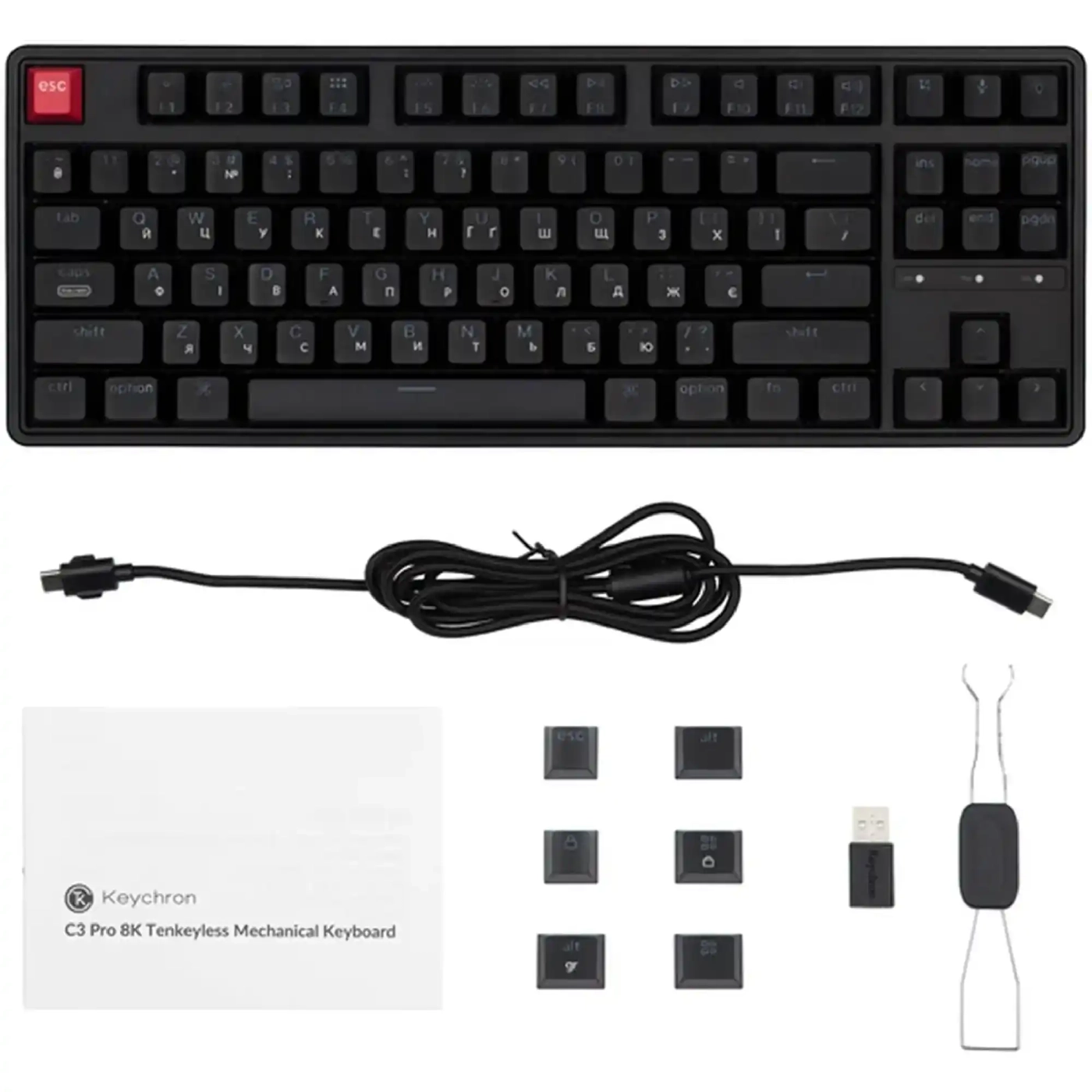 Купити Клавіатура Keychron C3 Pro V2 87 Key RGB K pro Brown Black (C3PX-H3-UA) - фото 7