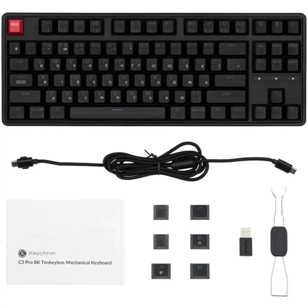 Купити Клавіатура Keychron C3 Pro V2 87 Key RGB K pro Brown Black (C3PX-H3-UA) - фото 7