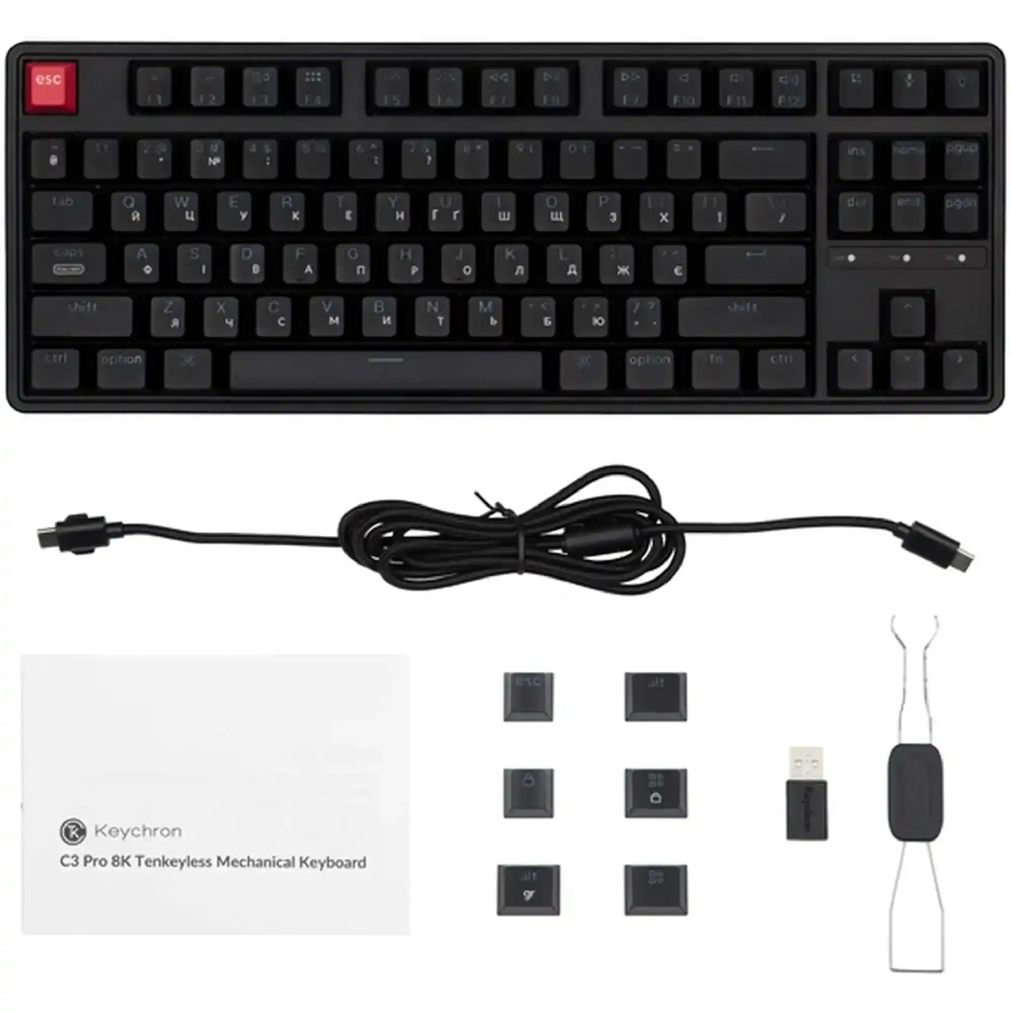 Купити Клавіатура Keychron C3 Pro V2 87 Key RGB K pro Brown Black (C3PX-H3-UA) - фото 7