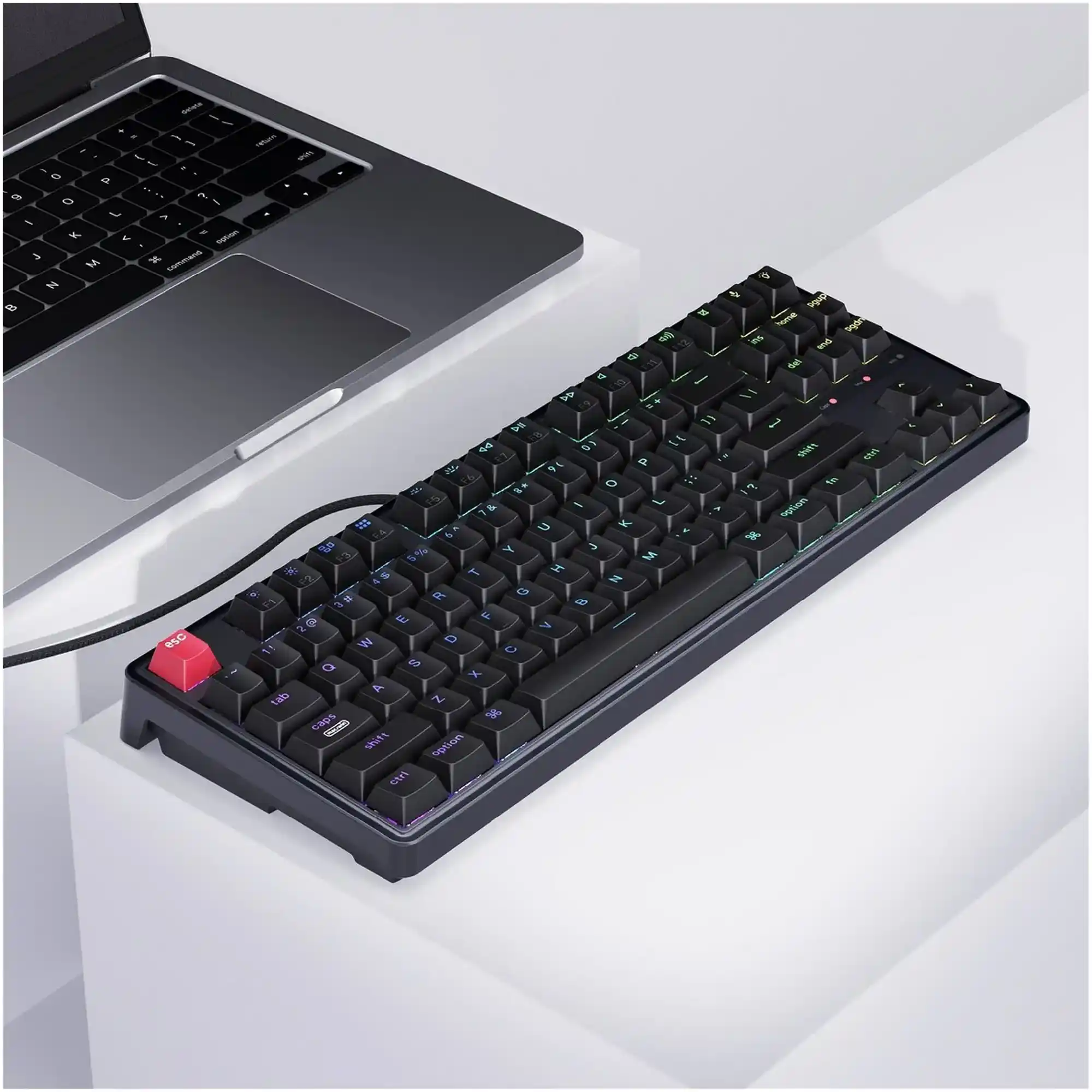 Купити Клавіатура Keychron C3 Pro V2 87Key RGB Hot-Swap K pro Red EN/UKR Black (C3PX-H1-UA) - фото 4
