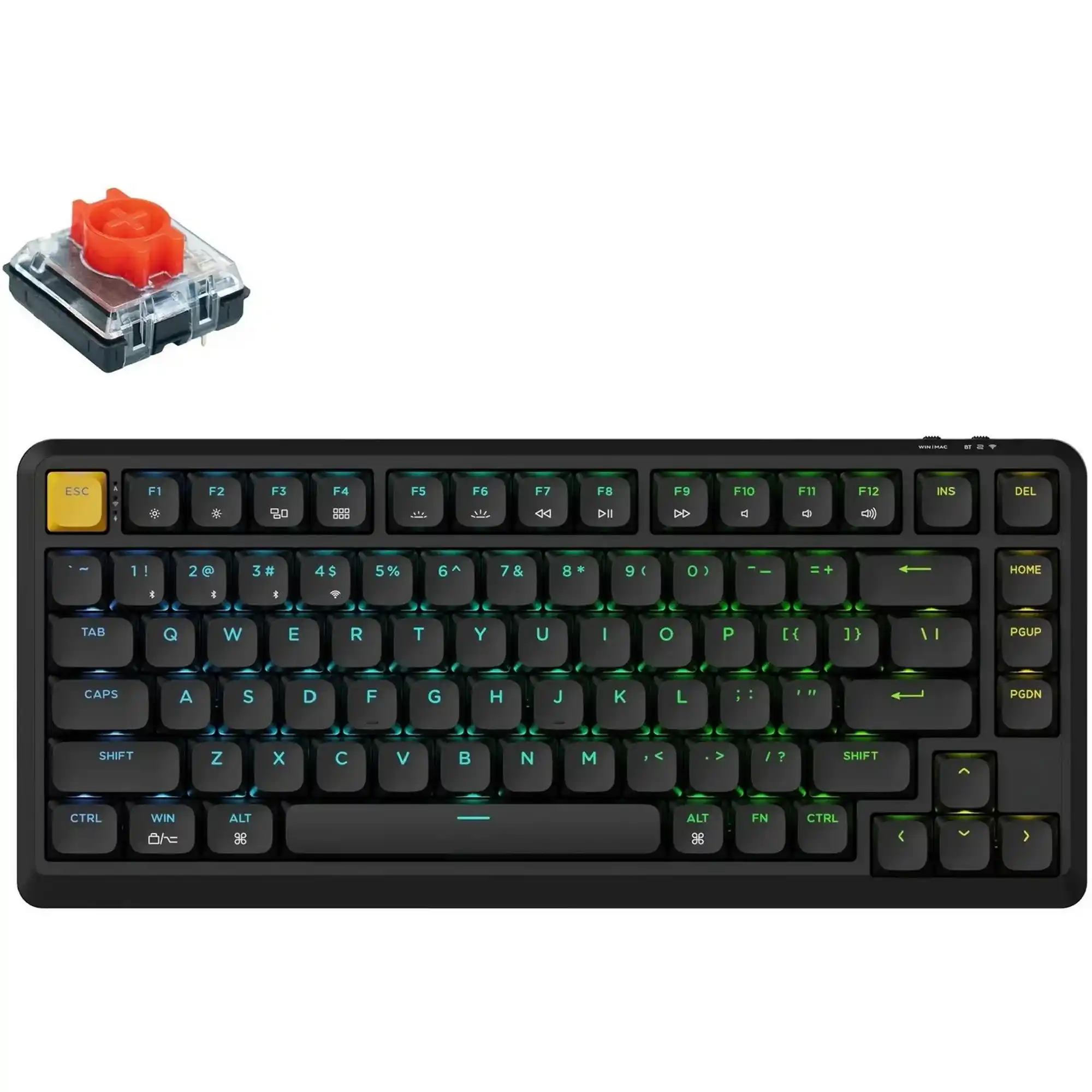 Купити Клавіатура Keychron J1 82 Key RGB K pro Red Black (J1-H1-UA) - фото 1