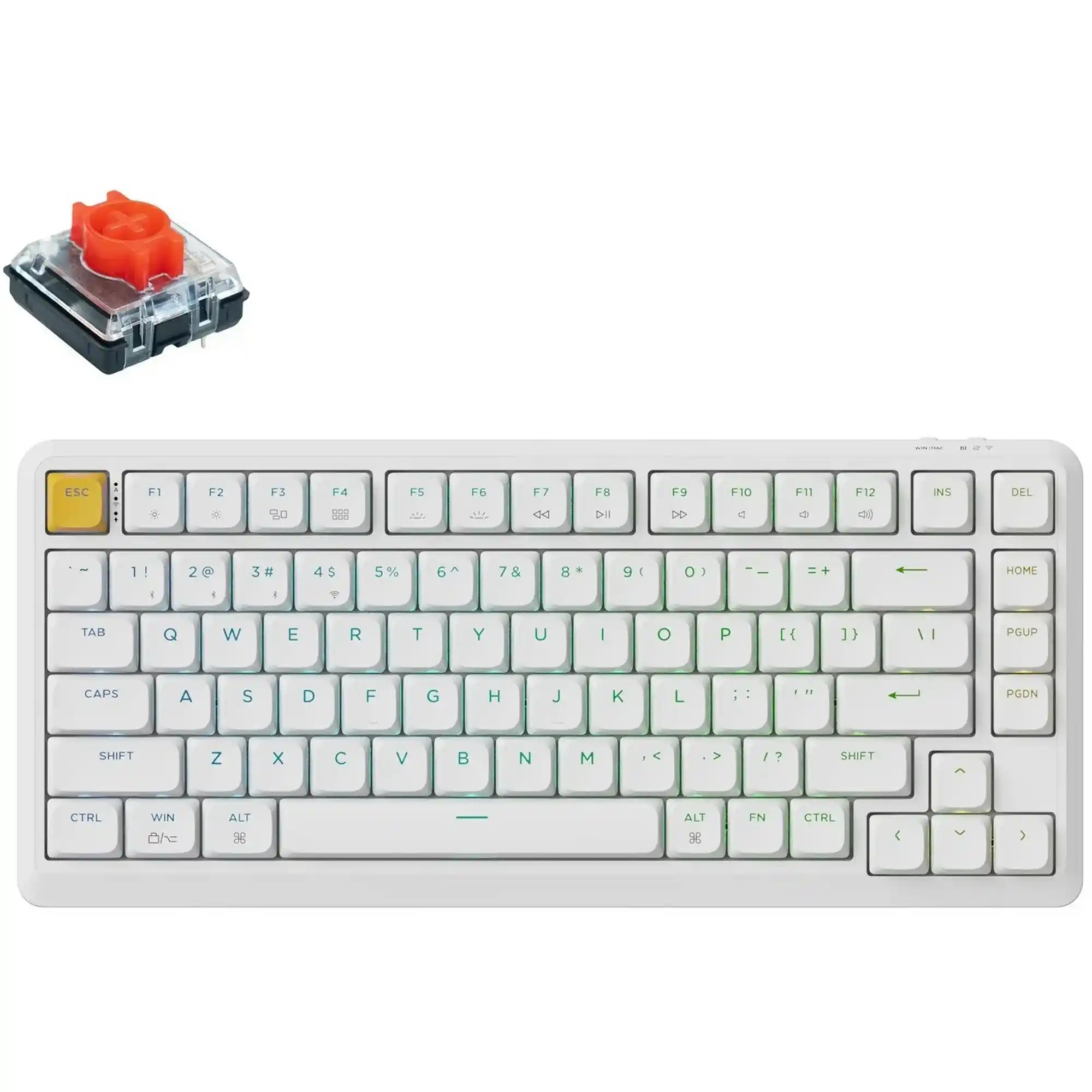 Купити Клавіатура Keychron J1 82 Key RGB K pro Red White (J1-Q1-UA) - фото 1