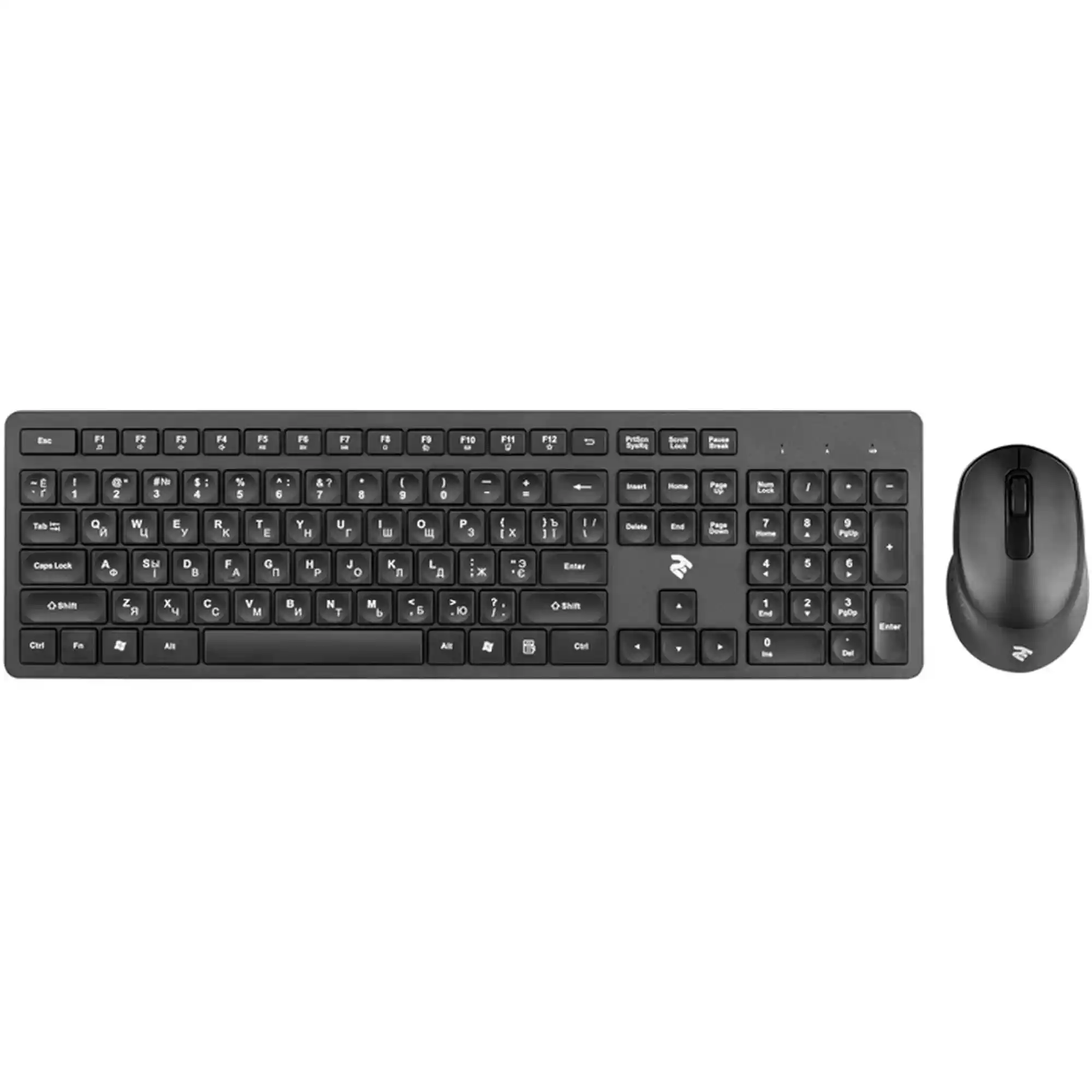 Купити Комплект клавіатура та мишка 2E MK420 WL EN/UK/RU Black (2E-MK420WB) - фото 1
