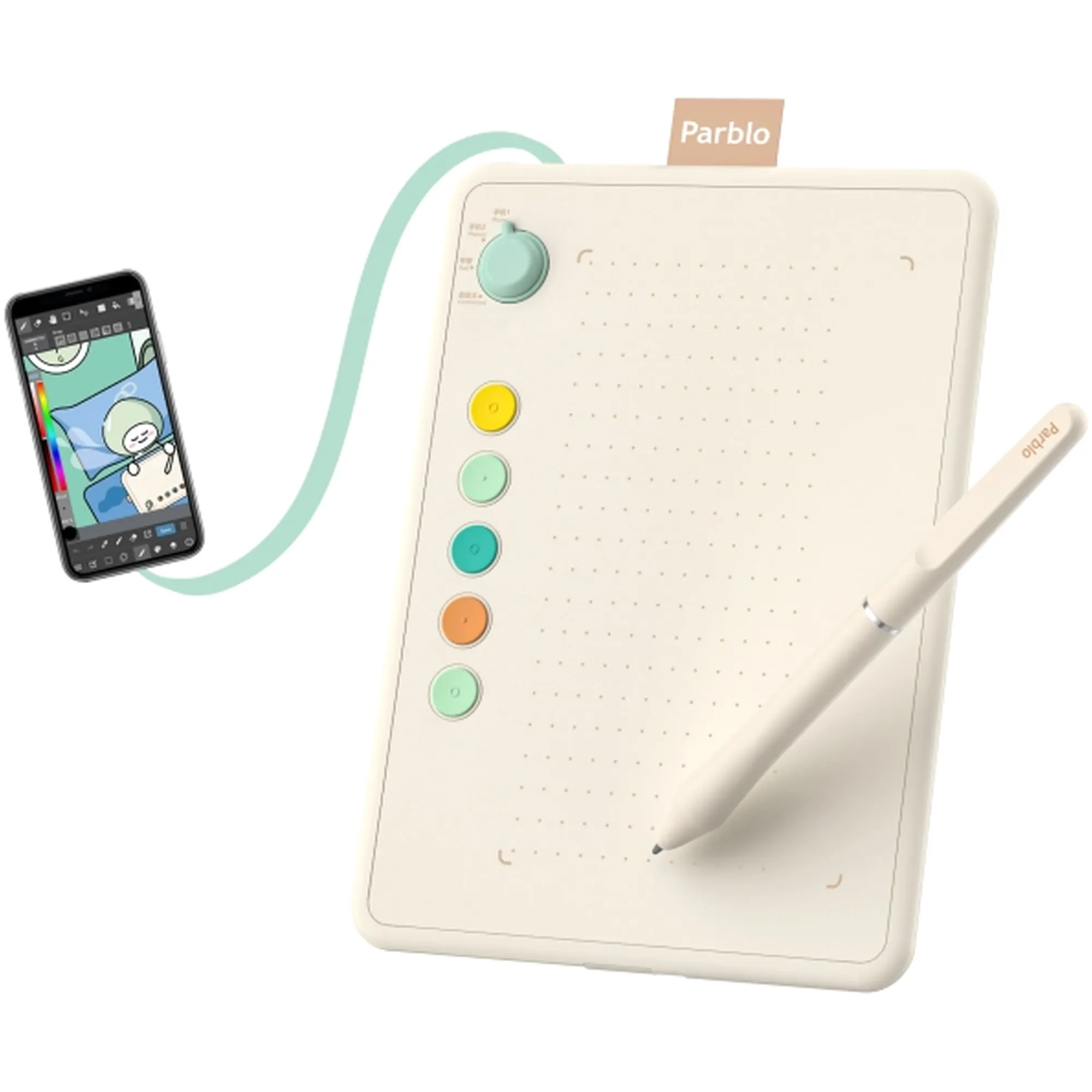 Купити Графічний планшет Parblo Ninos Q Mobile (NINOSQ) - фото 2