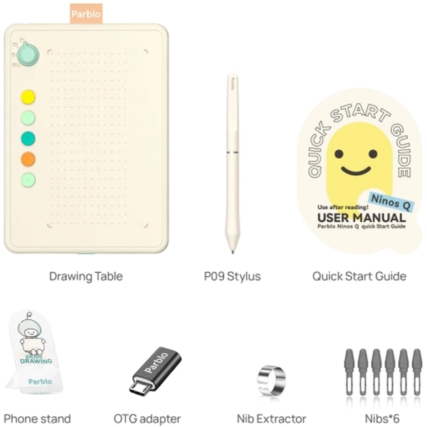 Купити Графічний планшет Parblo Ninos Q Mobile (NINOSQ) - фото 3
