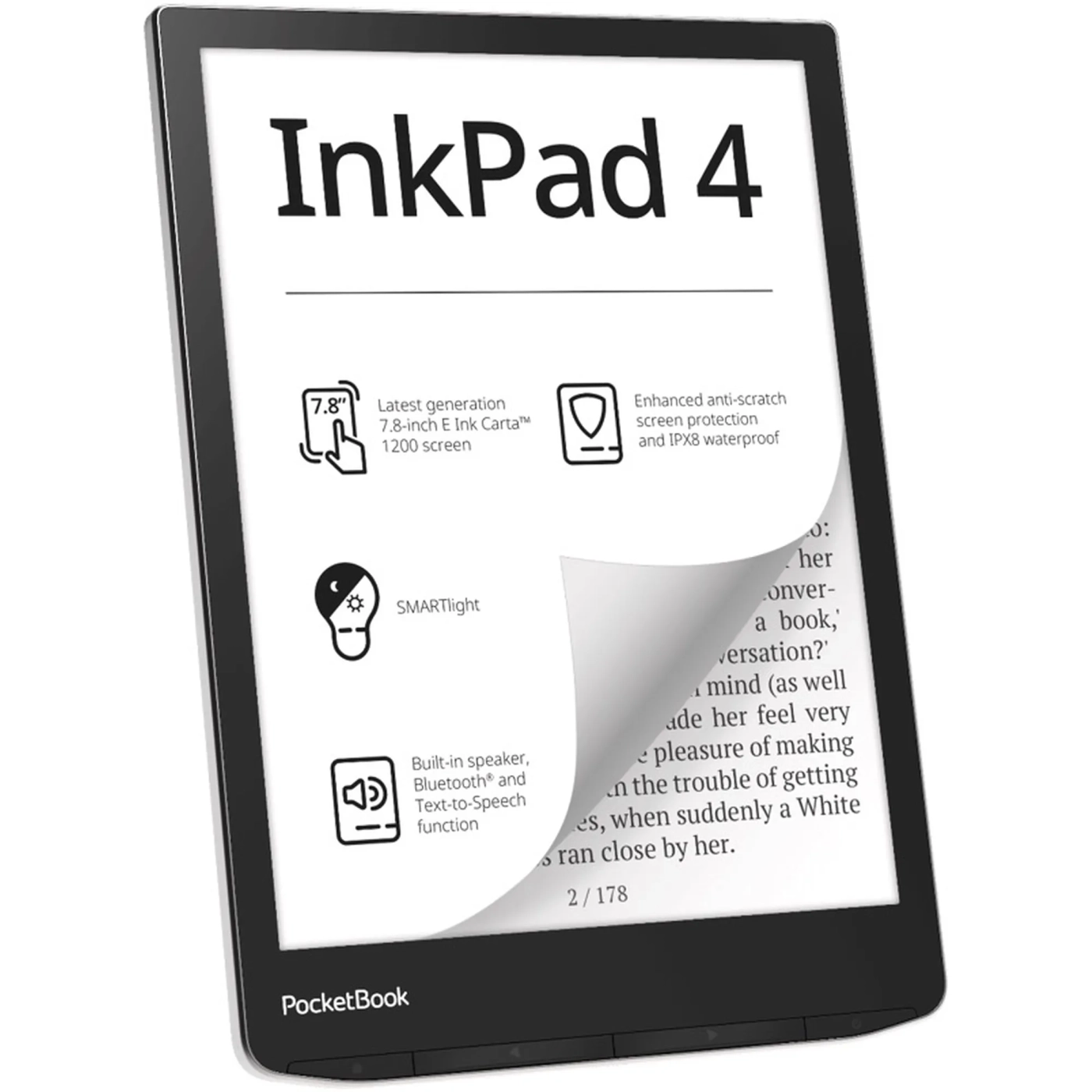 Купити Електронна книга PocketBook 743G InkPad 4 Stardust Silver (PB743G-U-WW) - фото 2