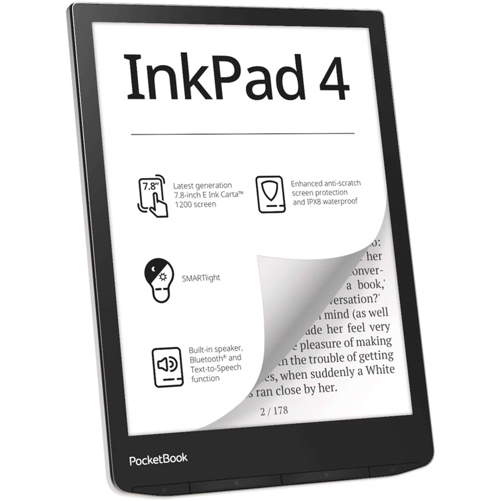 Купити Електронна книга PocketBook 743G InkPad 4 Stardust Silver (PB743G-U-WW) - фото 2