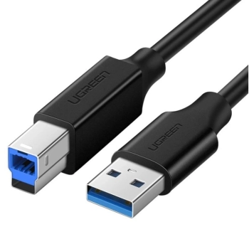 Купить Кабель UGREEN US210 USB 3.0 AM to BM Print Cable 2m Black (10372) - фото 1