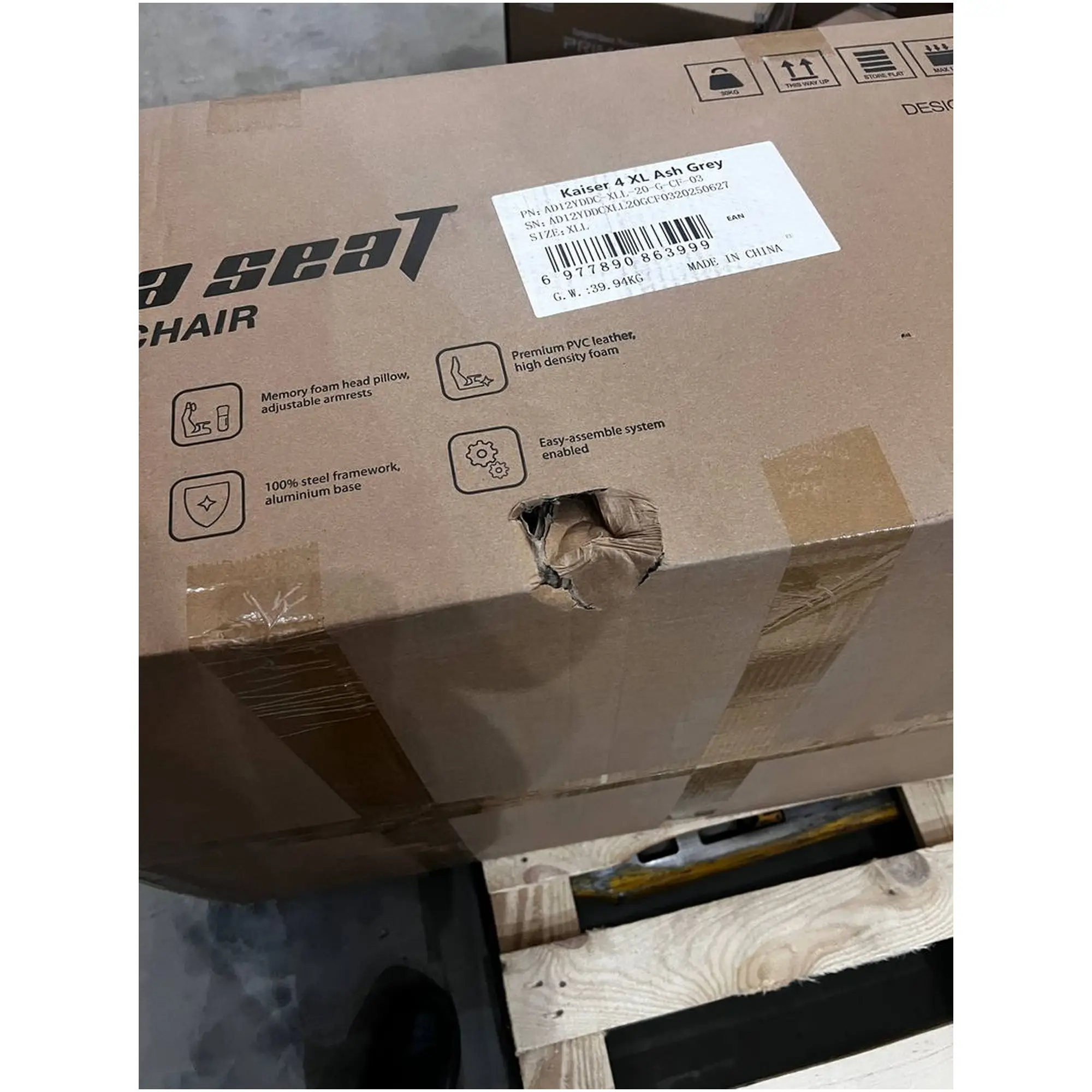 Купити Уцінка Крісло для геймерів Anda Seat Kaiser 4 V2 Size XL Gray Fabric (AD12YDDCXLL20GCF03EUMO0961472506270006) - фото 9