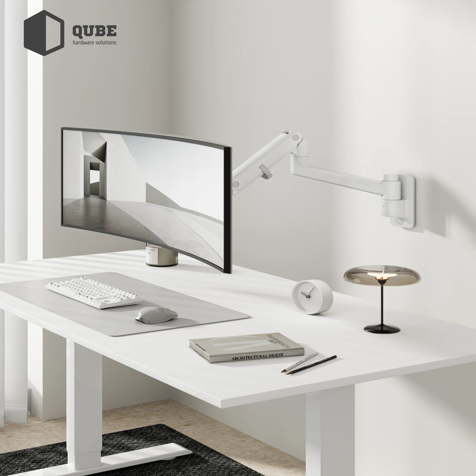 Купити Кріплення для монітора (кронштейн) Qube 5727GB.Wall до 57" 2-27 кг, газова пружина - фото 9