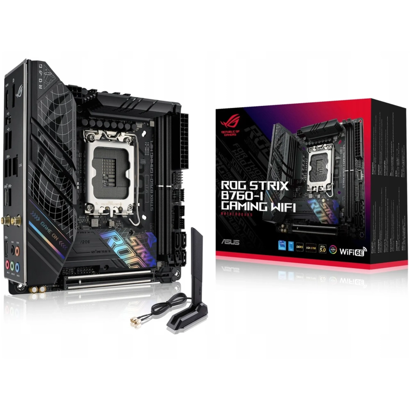 Купить Уценка Материнская плата ASUS ROG STRIX B760-I GAMING WIFI (T9M0CS08J786RZG) - фото 1