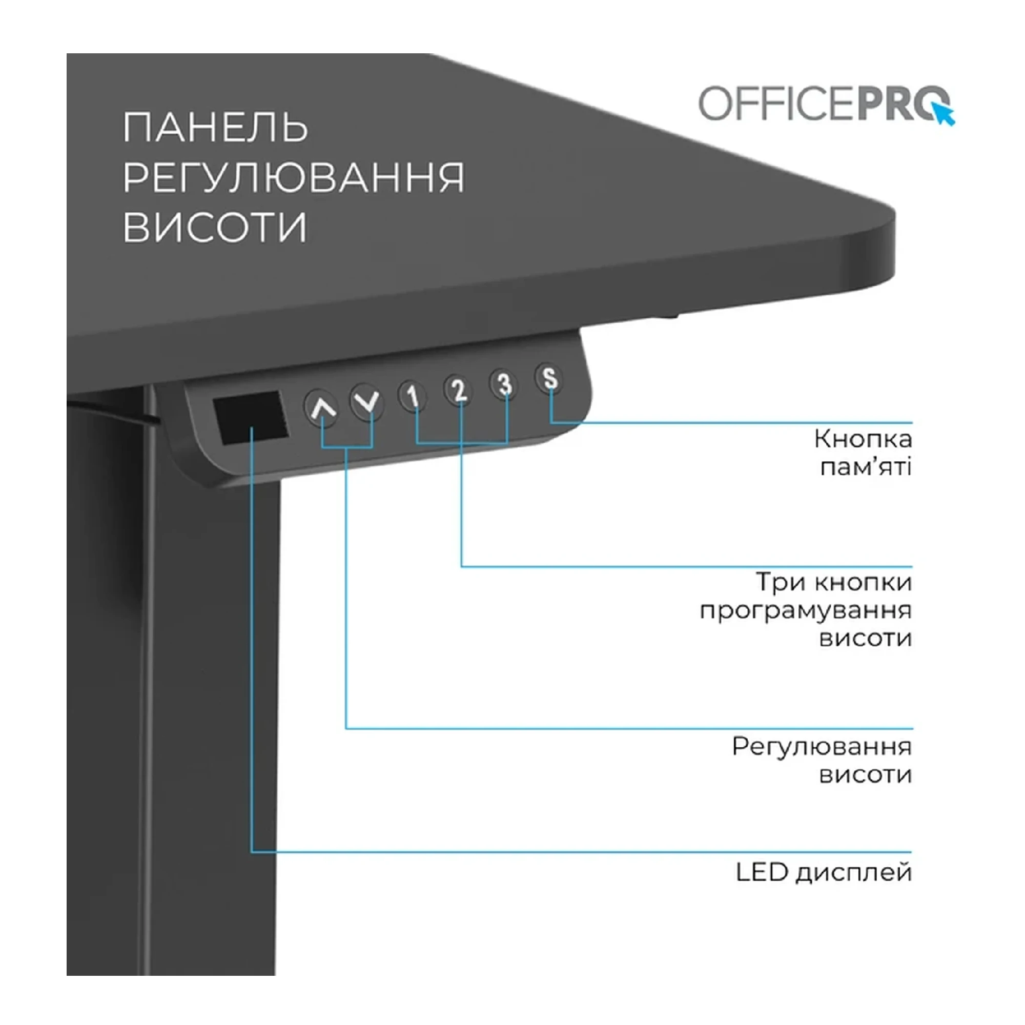 Купить Компьютерный стол Officepro ODE1260B Black - фото 5