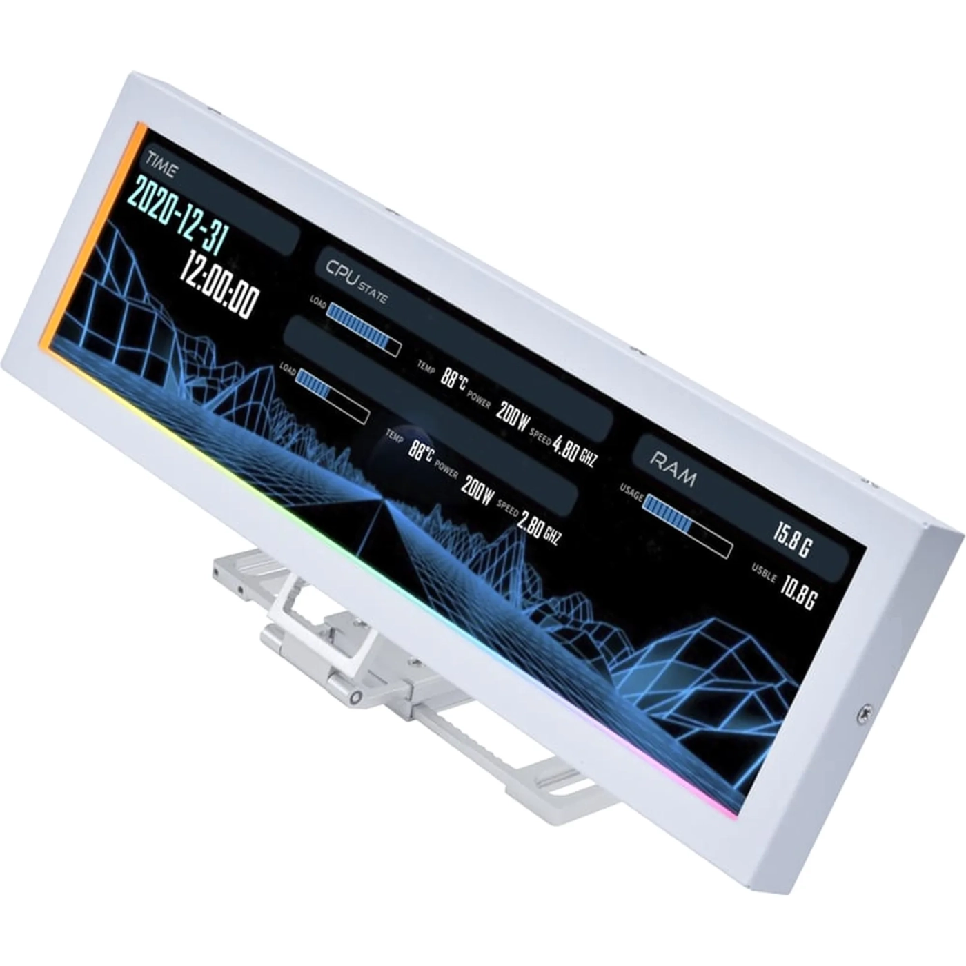 Купити Дисплей Lian Li 8.8" Universal Screen Mount White (G89.SM088W.00) - фото 1