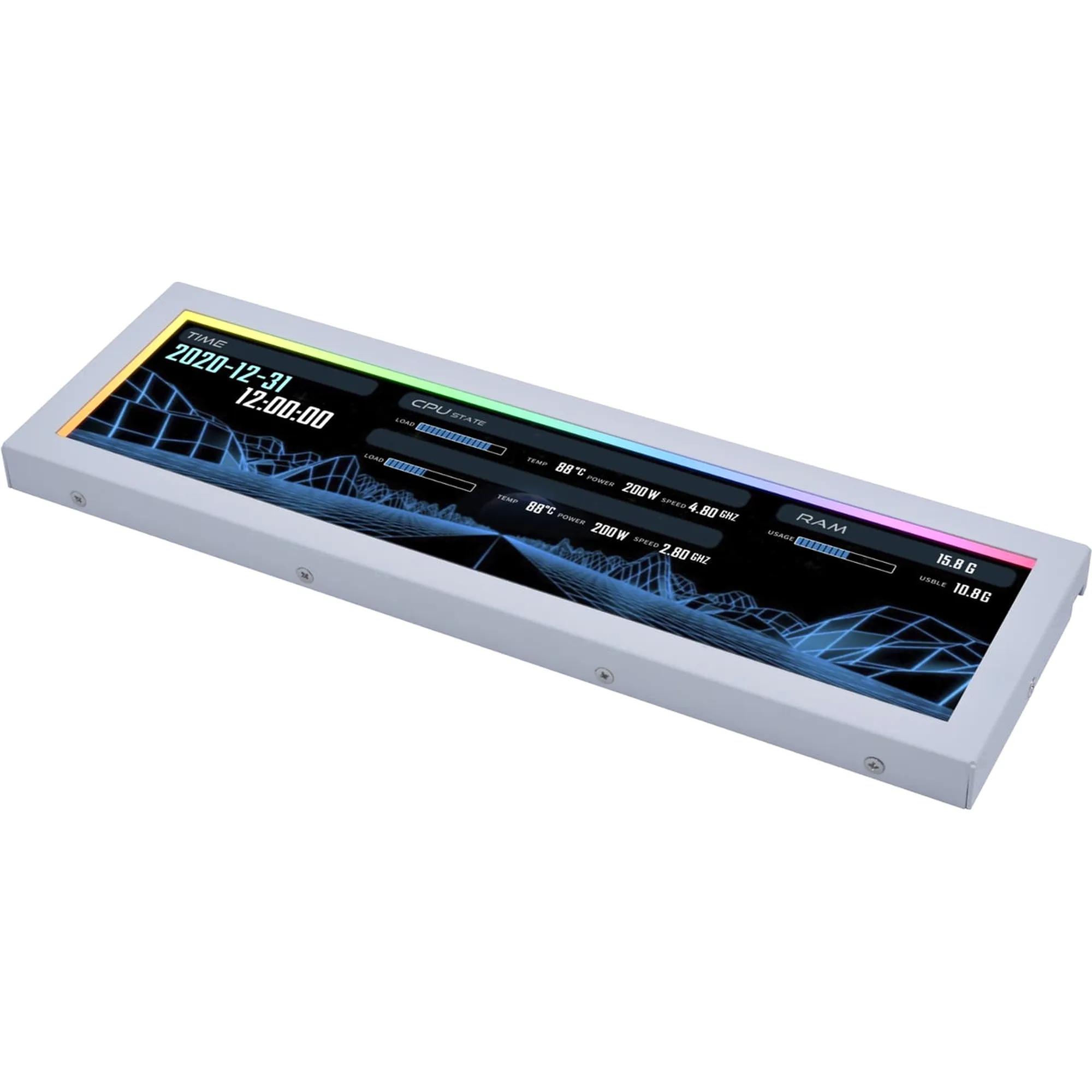 Купити Дисплей Lian Li 8.8" Universal Screen Mount White (G89.SM088W.00) - фото 3