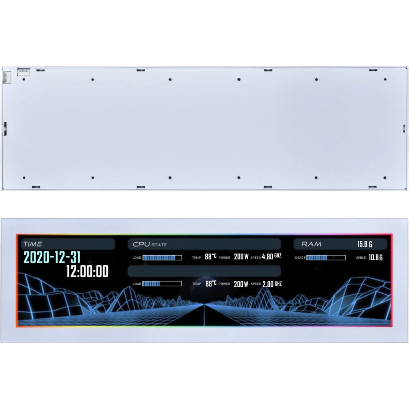 Купити Дисплей Lian Li 8.8" Universal Screen Mount White (G89.SM088W.00) - фото 4